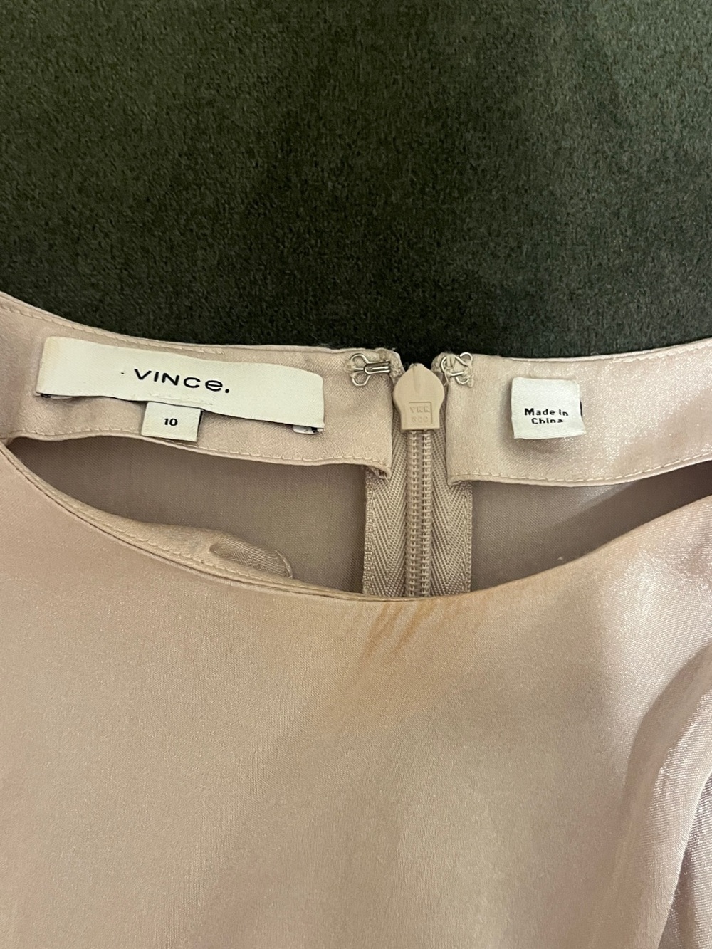 Vince Soft Blush Satin Shell Top